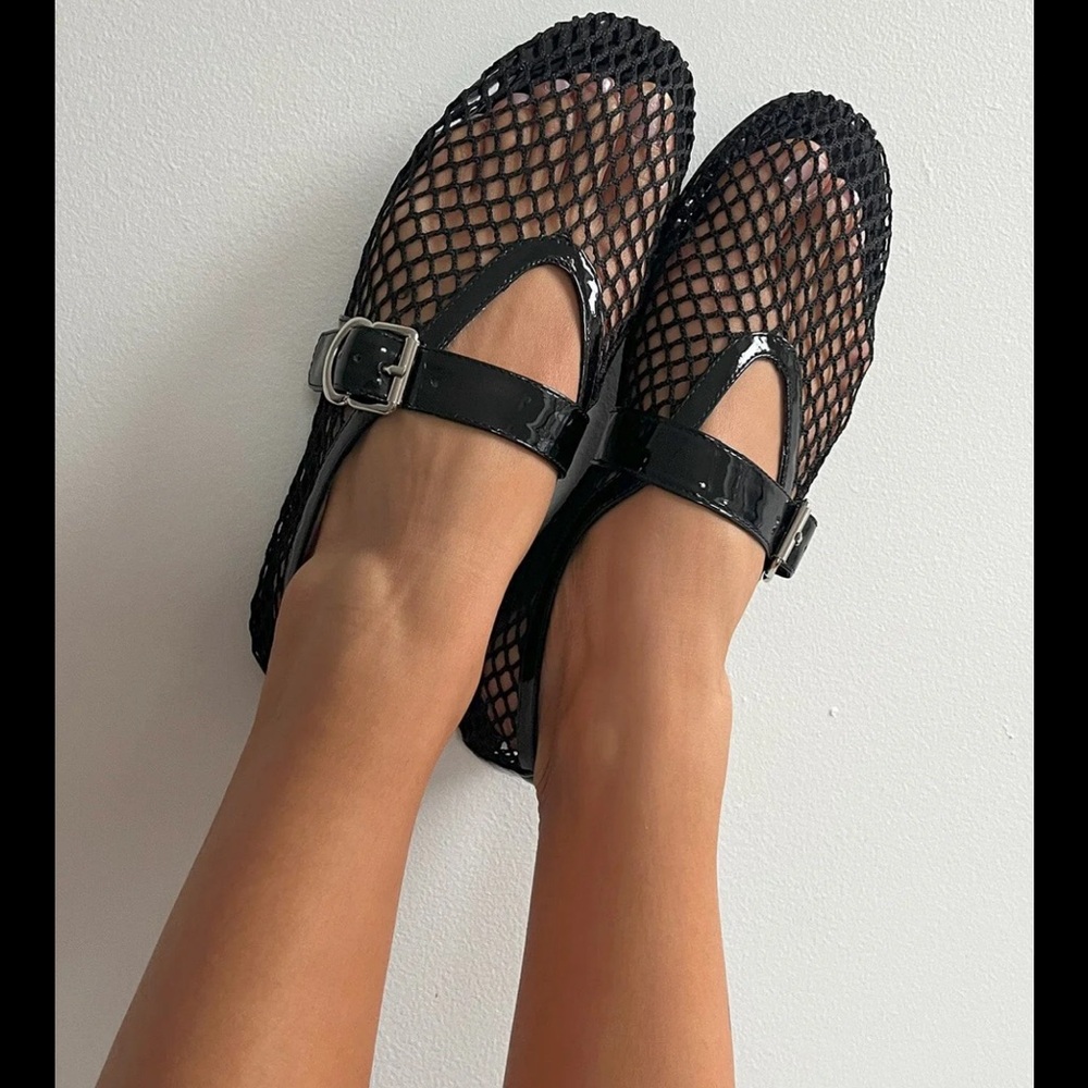 Jeffrey Campbell Netted Flats